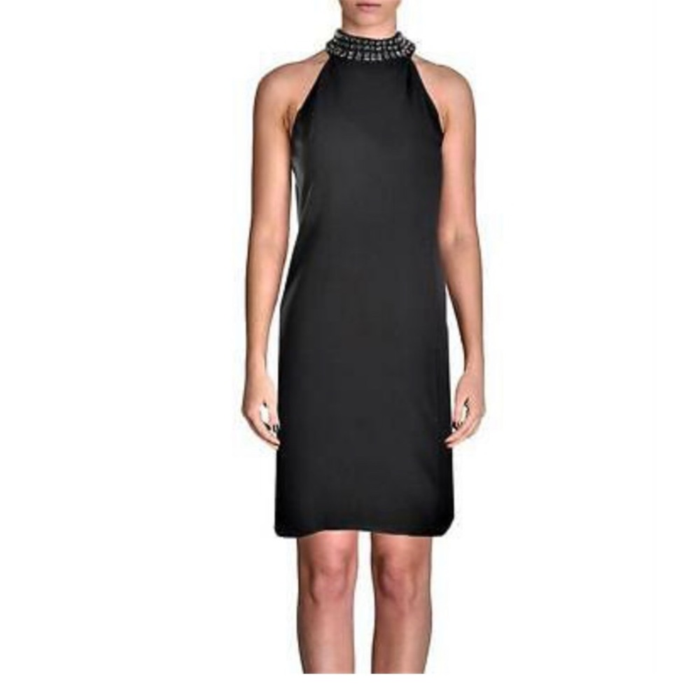 Black cocktail minidress
